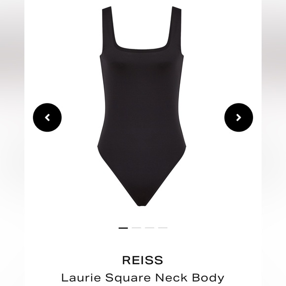 NWT REISS Laurie Square Neck Wide Straps sleeveless jersey Thong bodysuit top - Picture 11 of 17